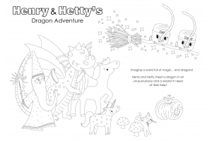 Henry and Hetty's Dragon Adventure Colouring Sheet
